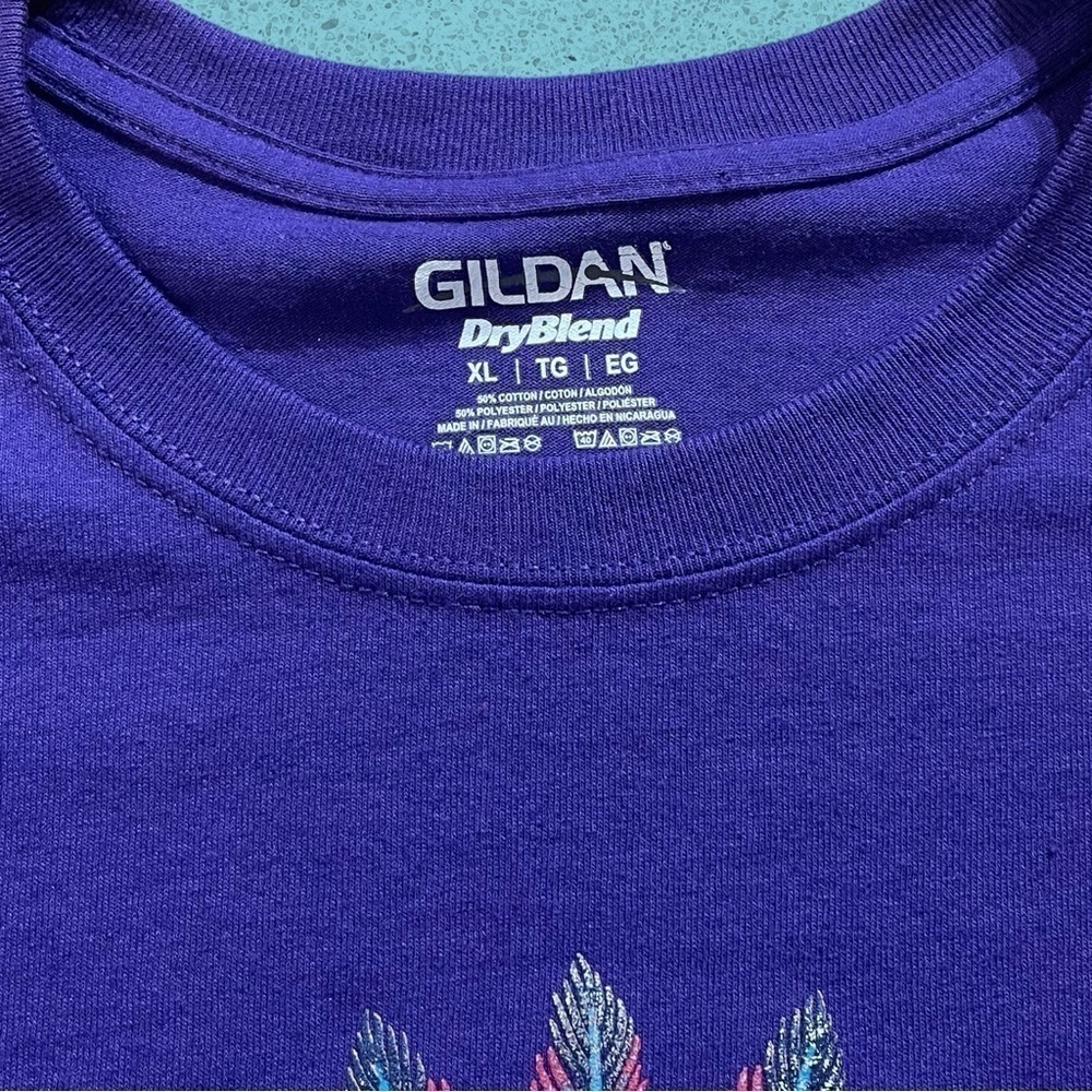 Purple Kokopelli native Aztec southwest t shirt men’s XL - Picture 5 of 5